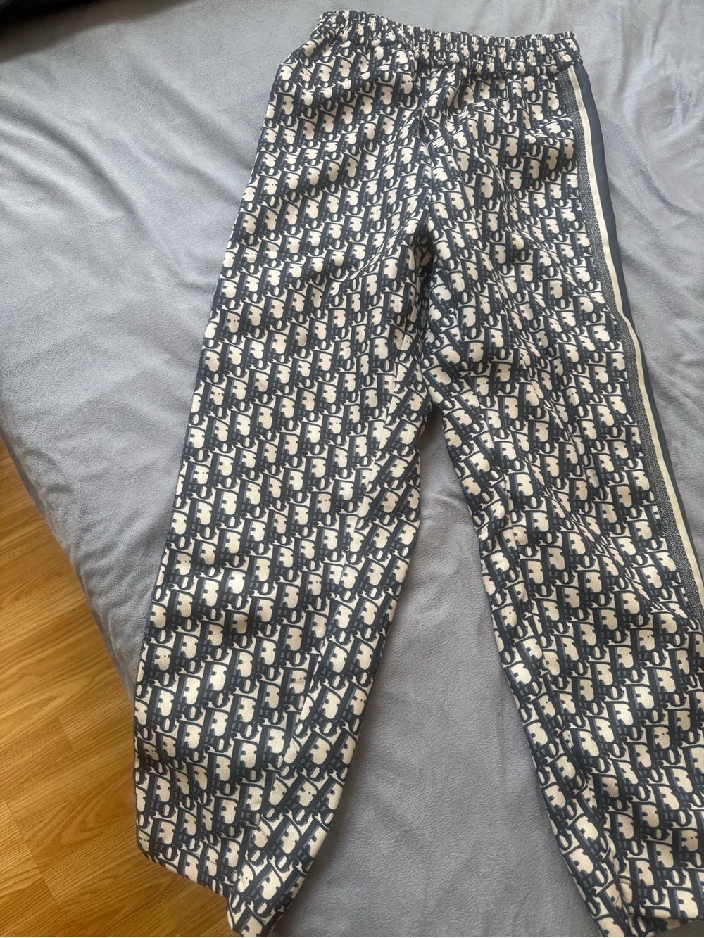 Dior Navy & Cream Monogram Elastic Waist Pants